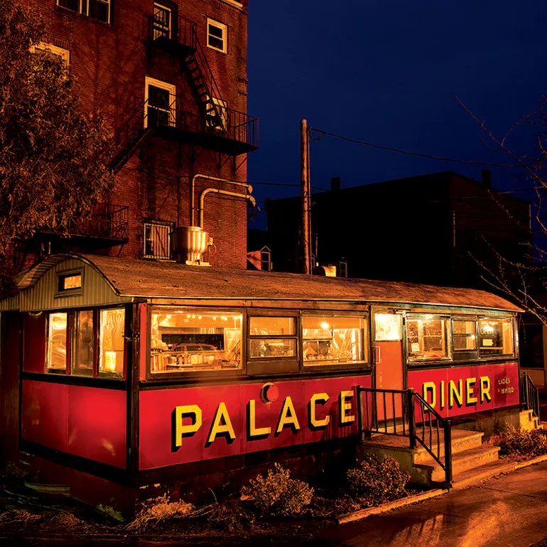 The Palace Diner, Maine's oldest dining car, in Biddeford, Maine