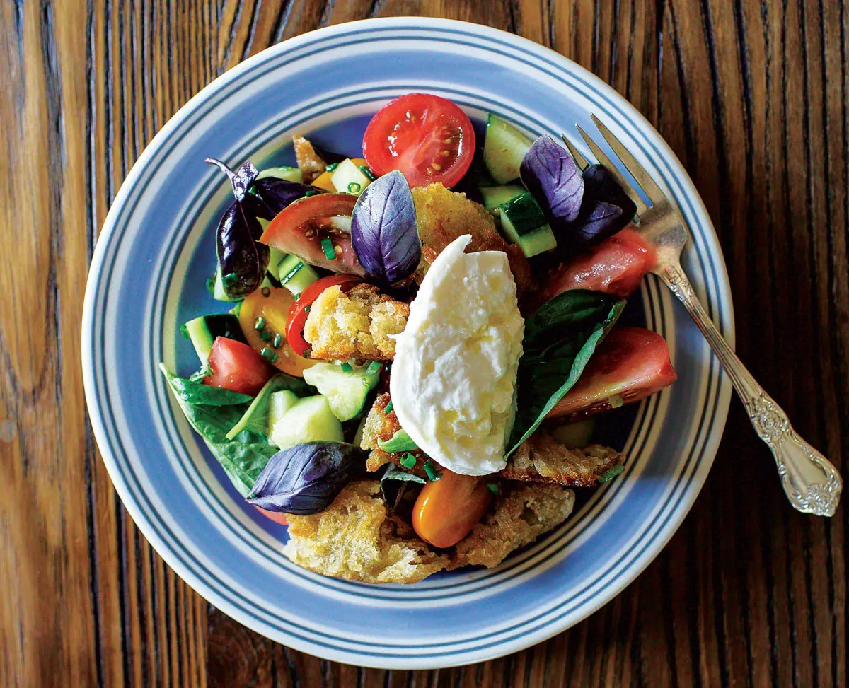 Maine Recipe, Tomato & Bread Salad