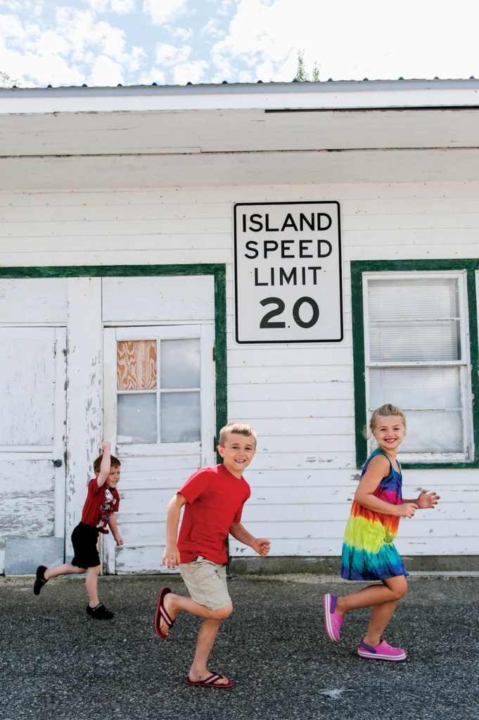 Children play on Long Island.