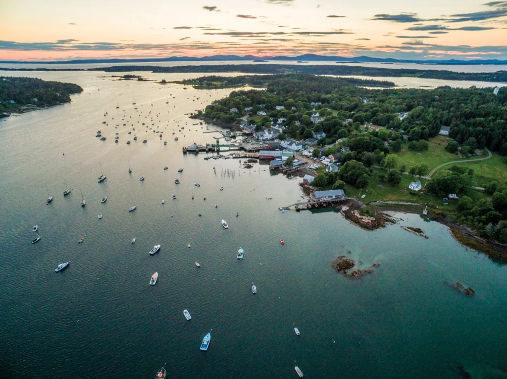 An aerial view of North Haven.