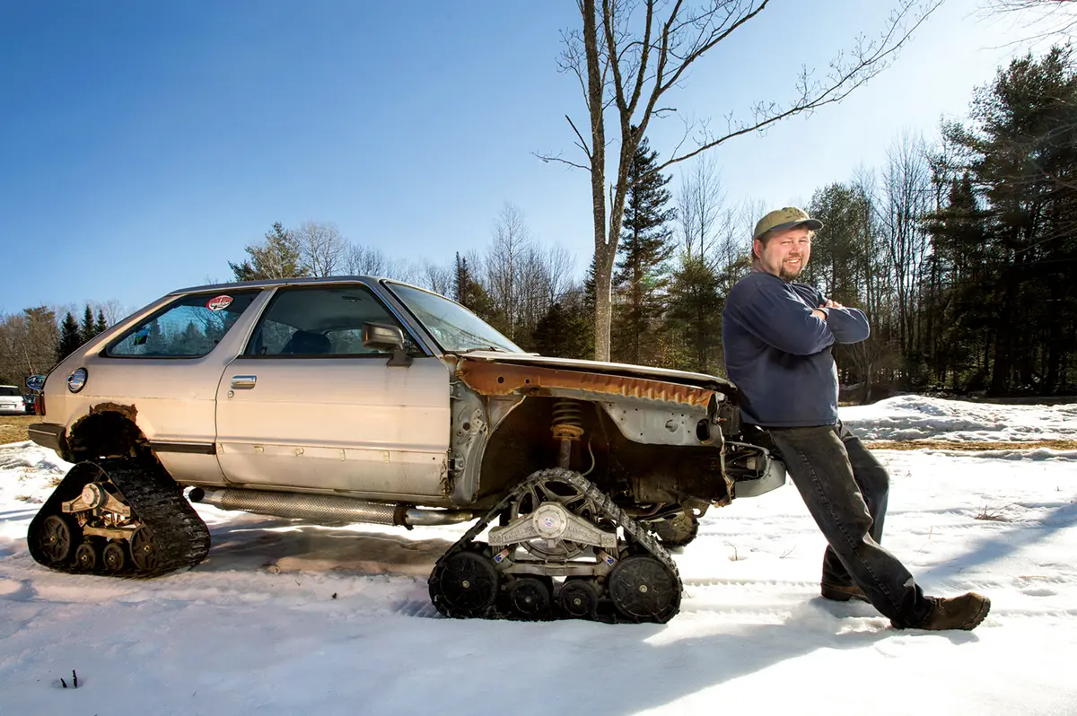 Maine Winter, Cars, Down East