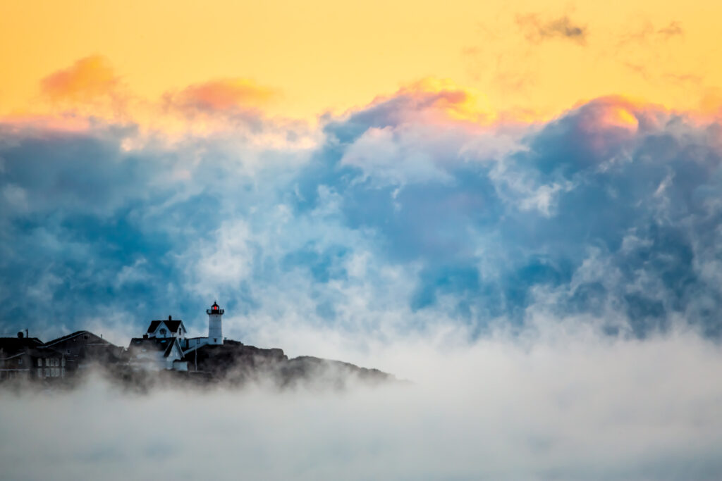 Sea Smoke, Nubble Light, York, Maine