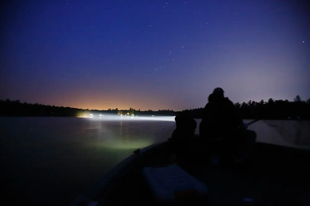 Searching for loons on a Maine lake