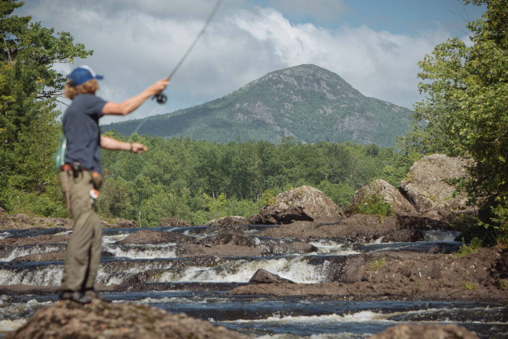 Fishing on the East Branch of the Penobscot.