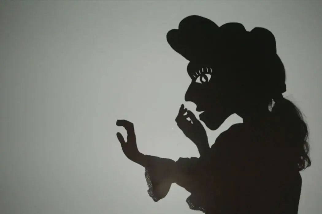 Shadow puppets at the annual King Friday's Dungeon puppet slam