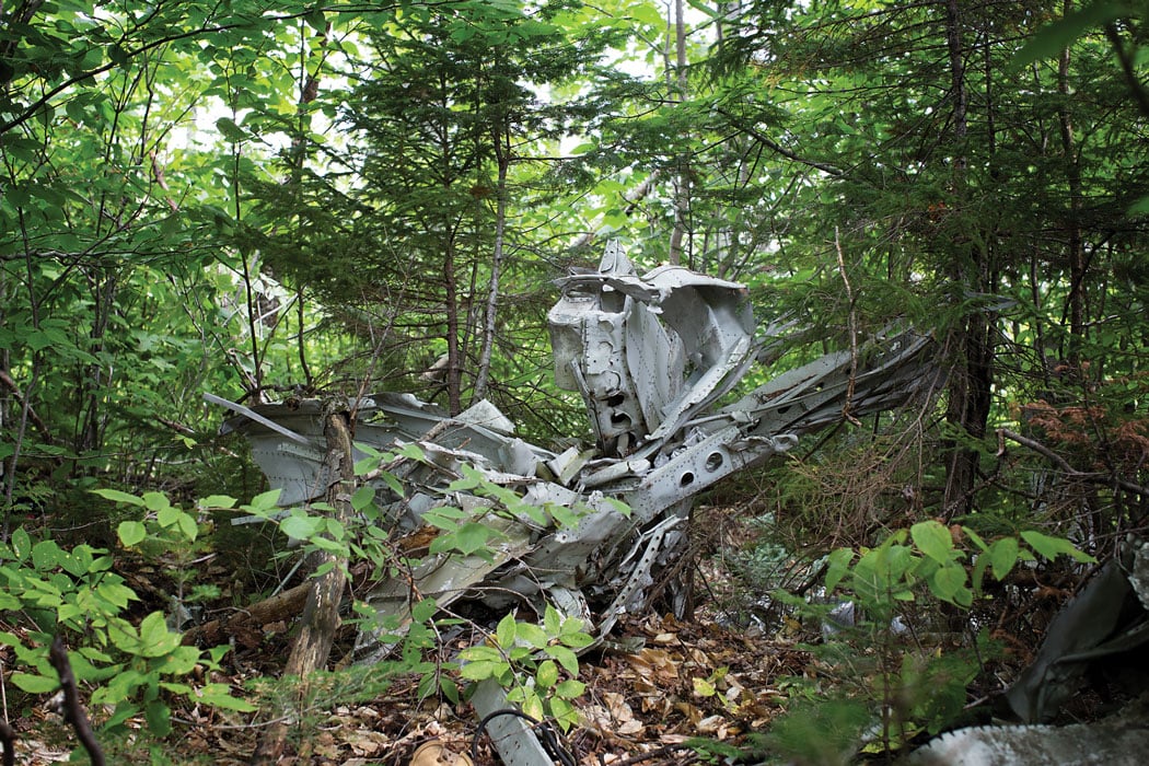 a World War II plane crash site in Maine