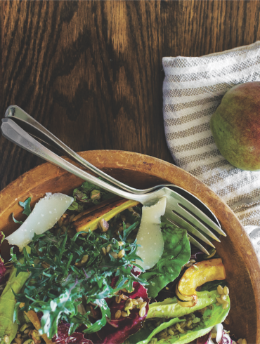Roasted Delicata Squash and Autumn Greens