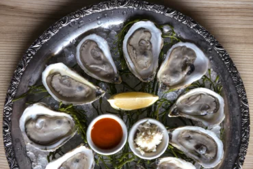 Oysters on a plate
