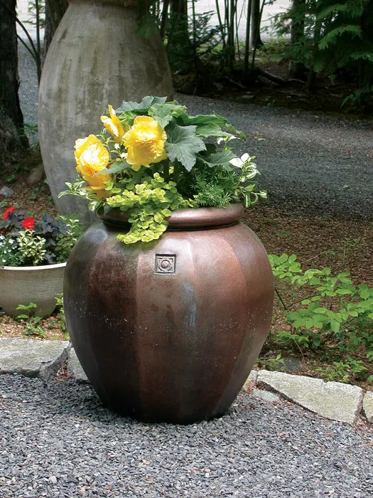 urn with flowers in it
