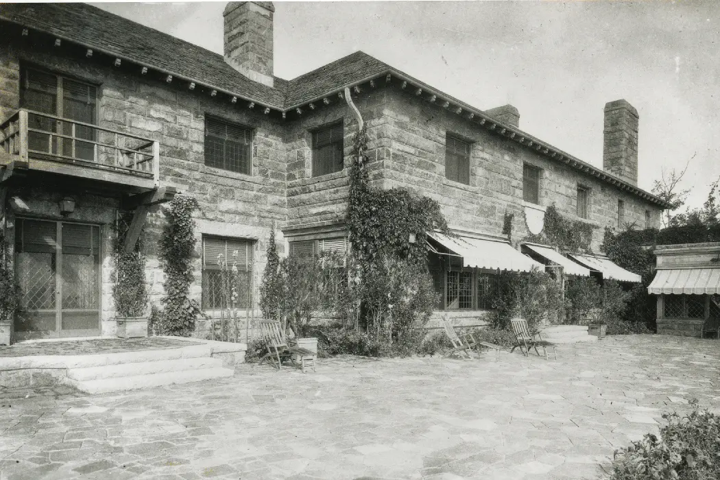 old black and white photo of the house