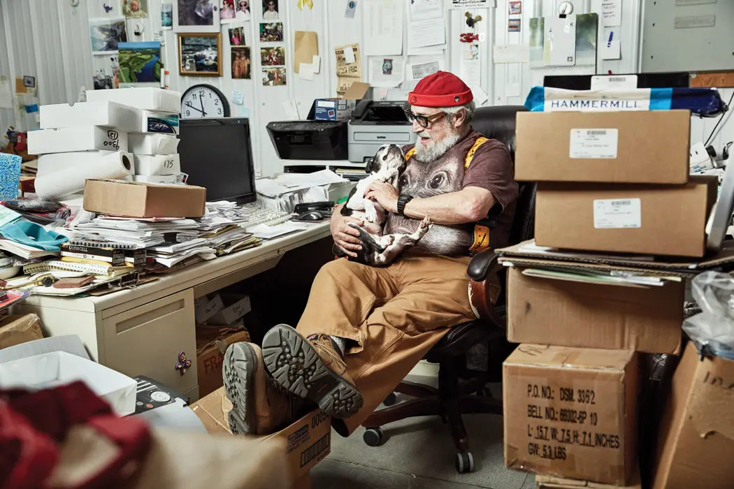 Al Cohen with Boston terrier