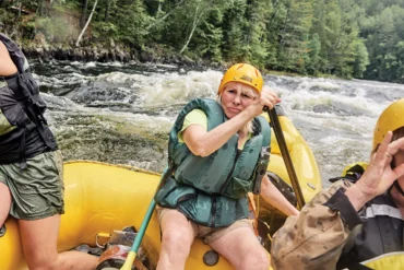 group rafting Kennebec River