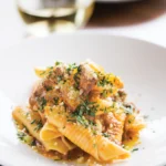 garganelli wood-oven lamb ragu with apricot