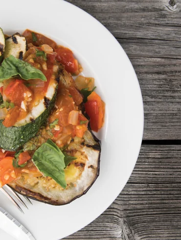 Grilled Summer Vegetables on Sourdough Toasts