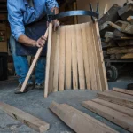 Ed Lutjens with barrel
