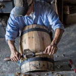 Ed Lutjens carving barrel