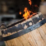 Barrel on fire