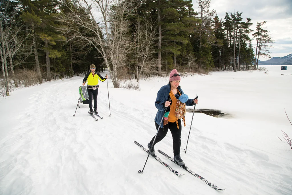 Cross-country skiing in Acadia National Park