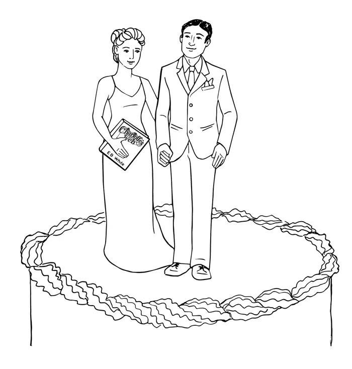 White Wedding, caketopper