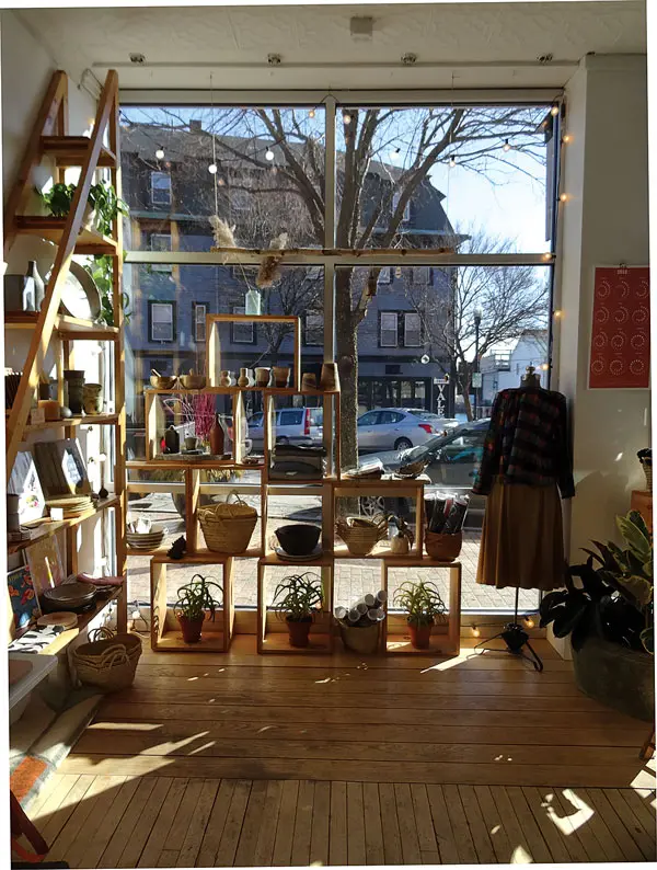 A sunlit display at Folk.