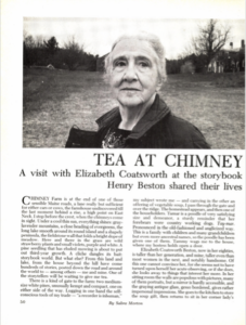 Elizabeth Coatsworth, Tea at Chimney