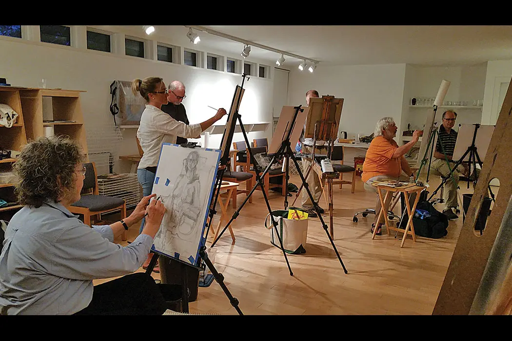 a figure drawing class at Bar Harbor’s ArtWaves