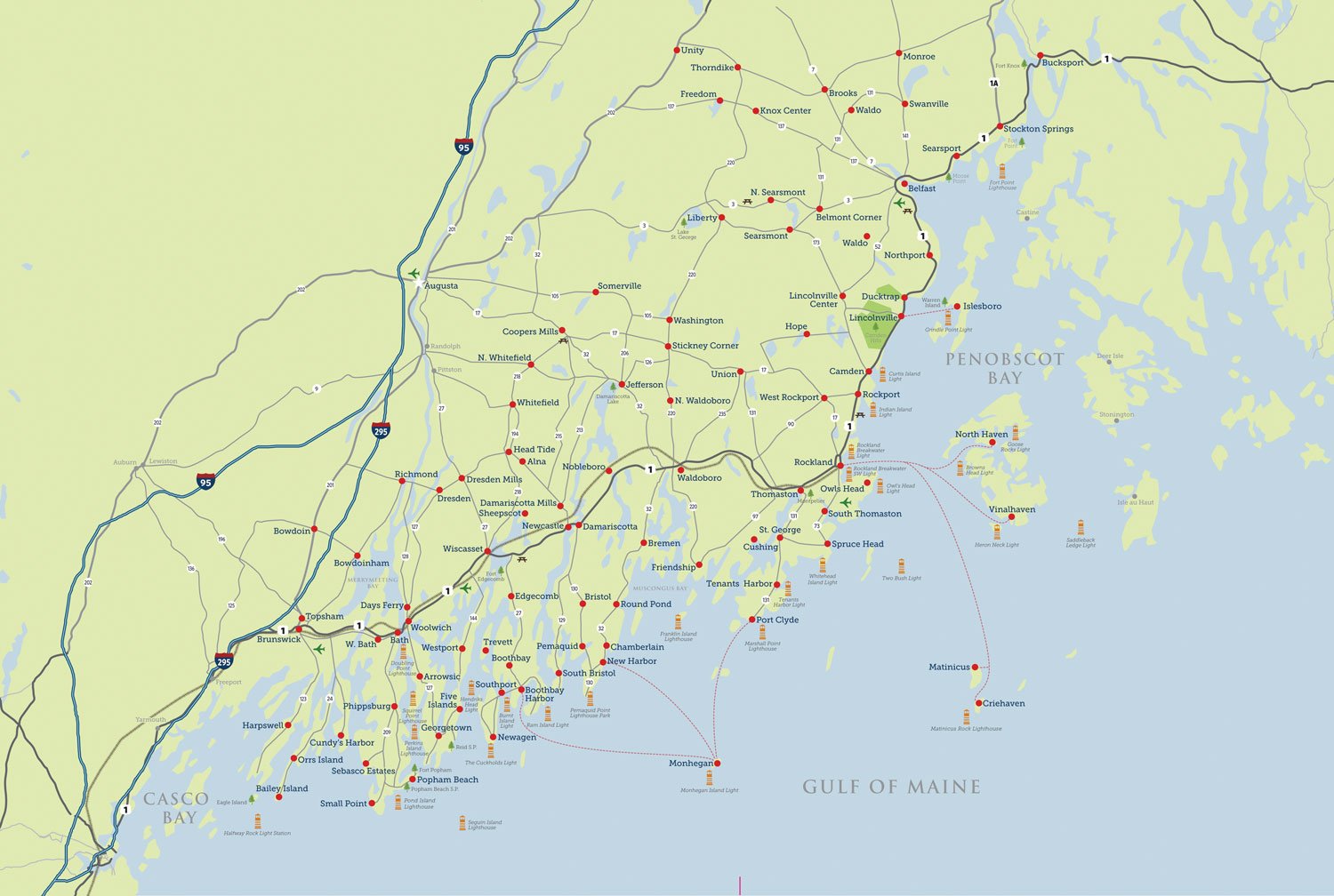 Midcoast Maine Map