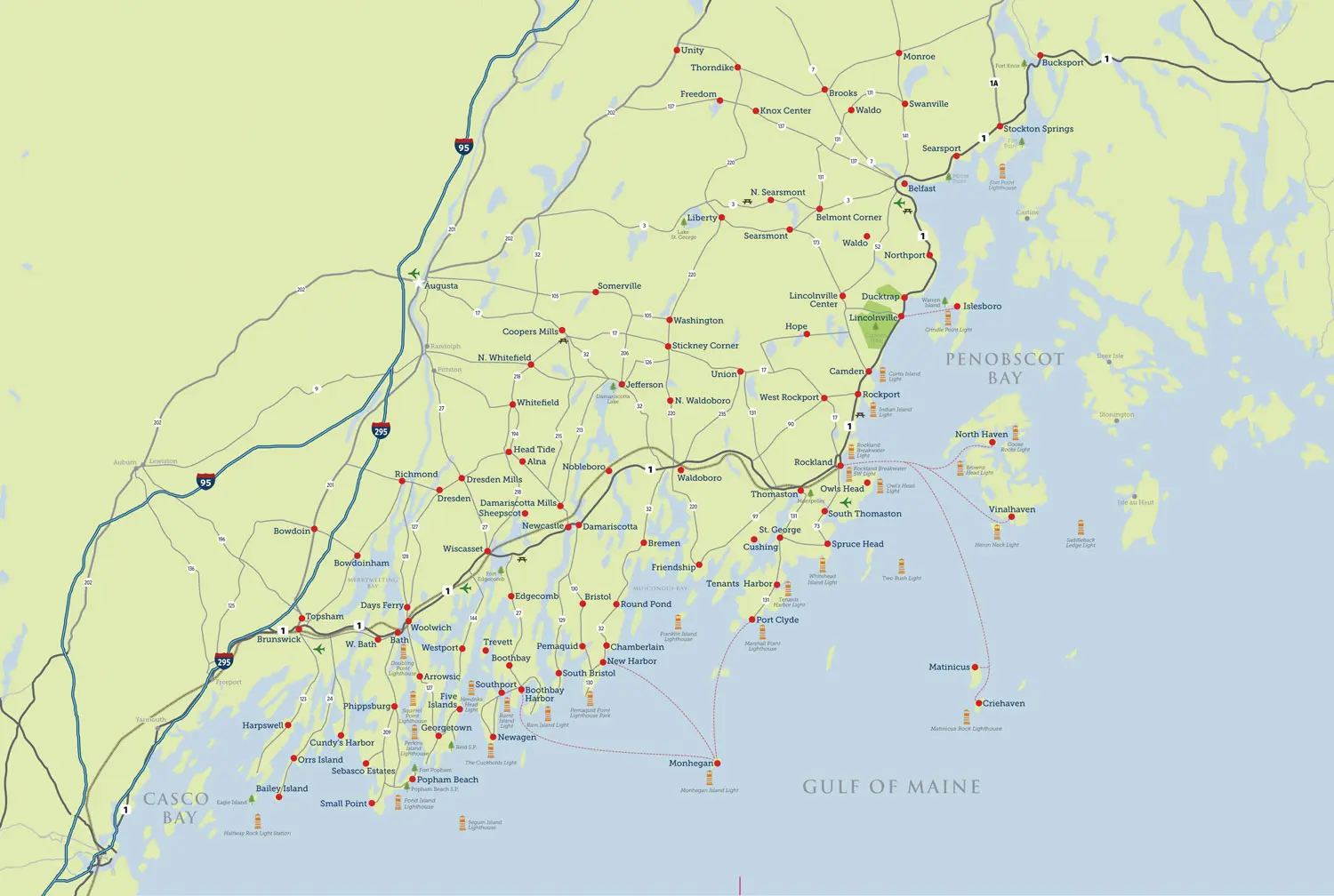 Midcoast Maine Map