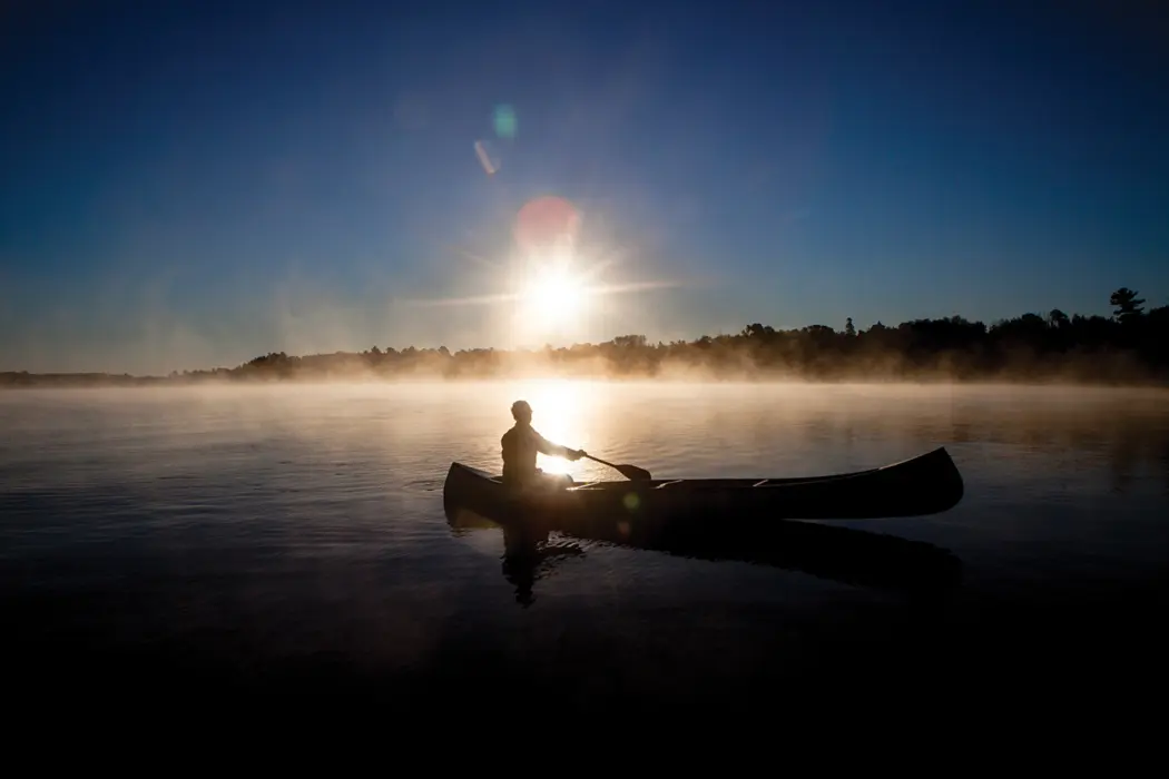 canoe on a lake