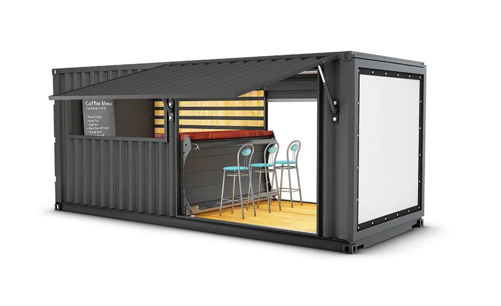 Black Box retrofitted shipping container