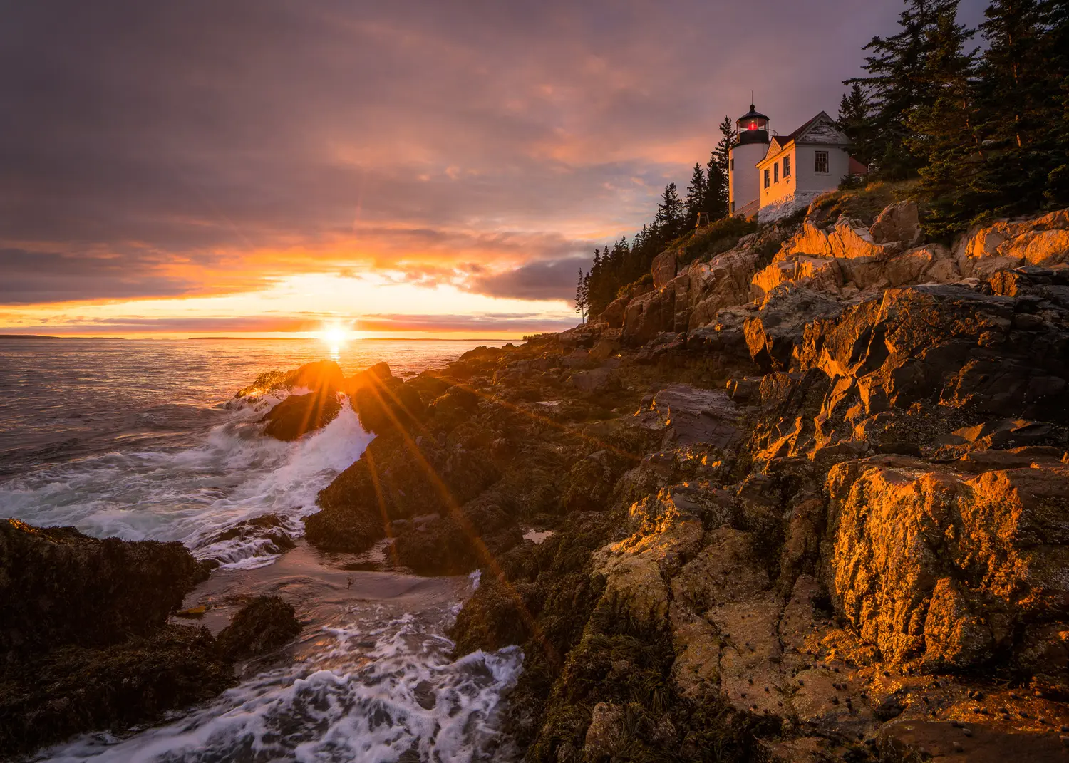 Bass Harbor Head Light Sunset