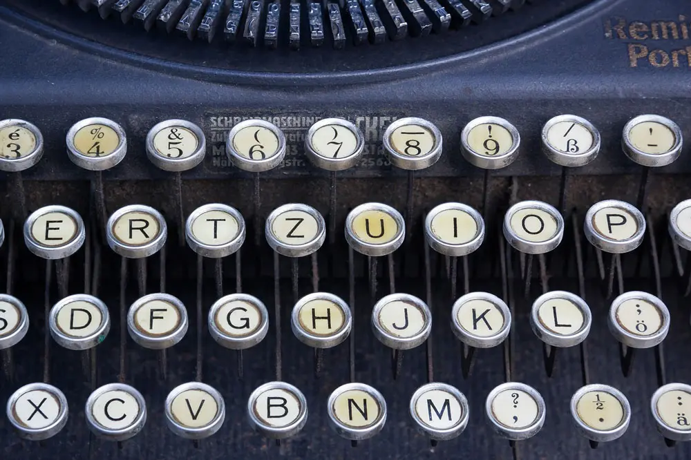 antique Remington typewriter