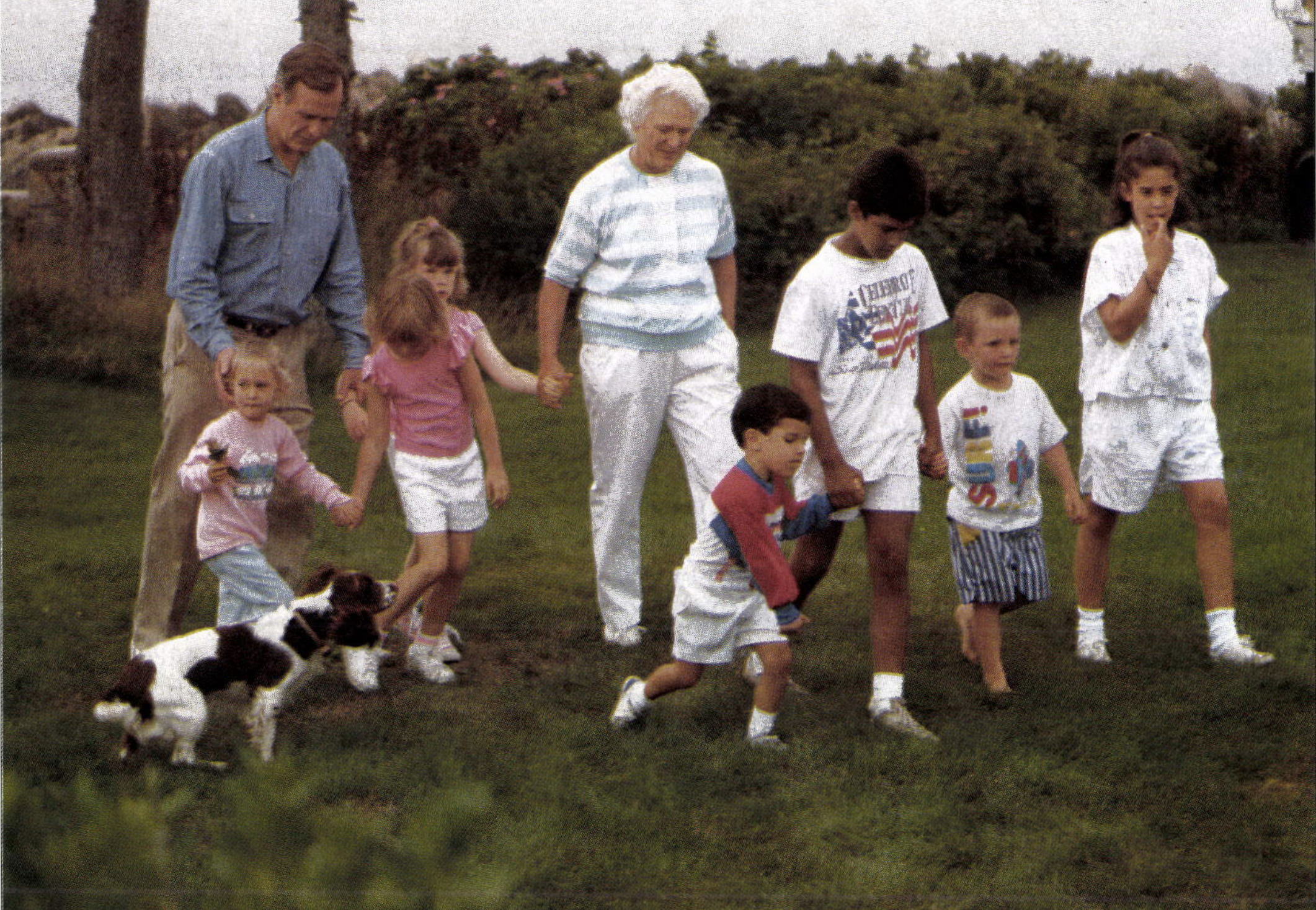 The Bushes and their grandkids at Walker's Point