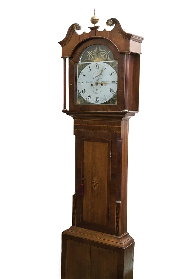 A grandfather clock at Cabot Mill Antiques.