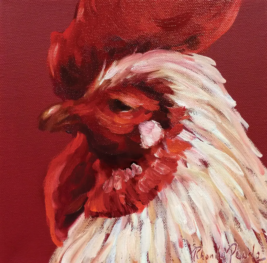 Home to Roost Chicken Portrait