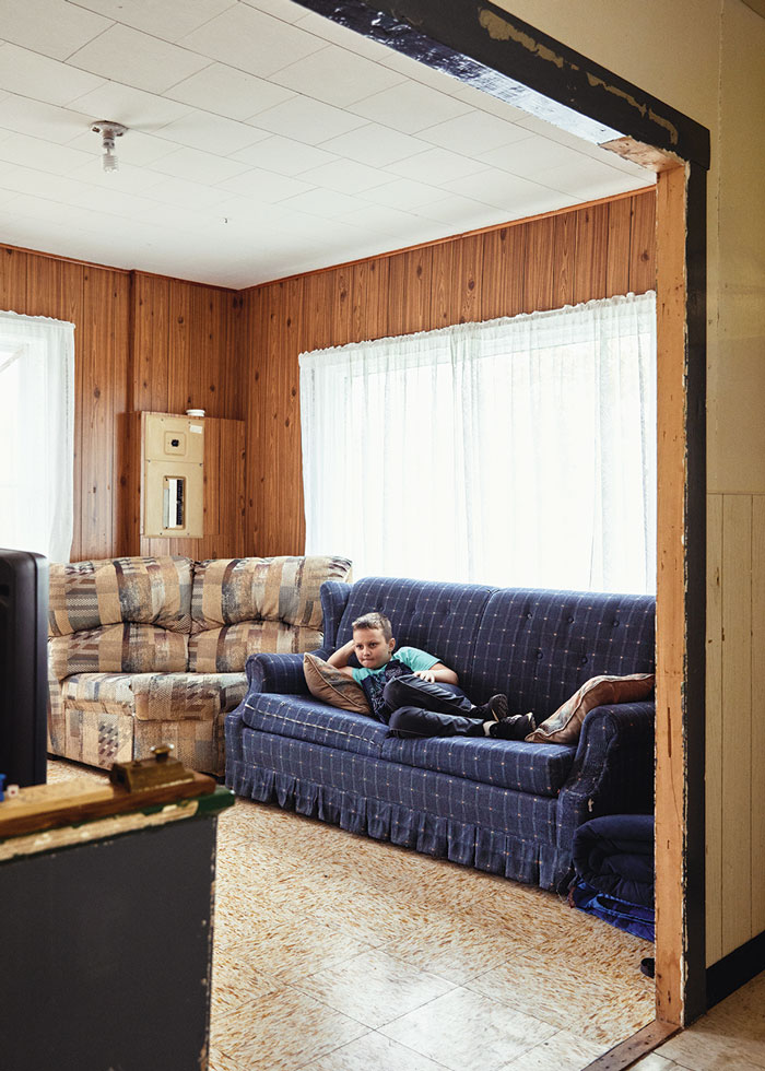 Bubier’s grandson, Eben, at the family camp.