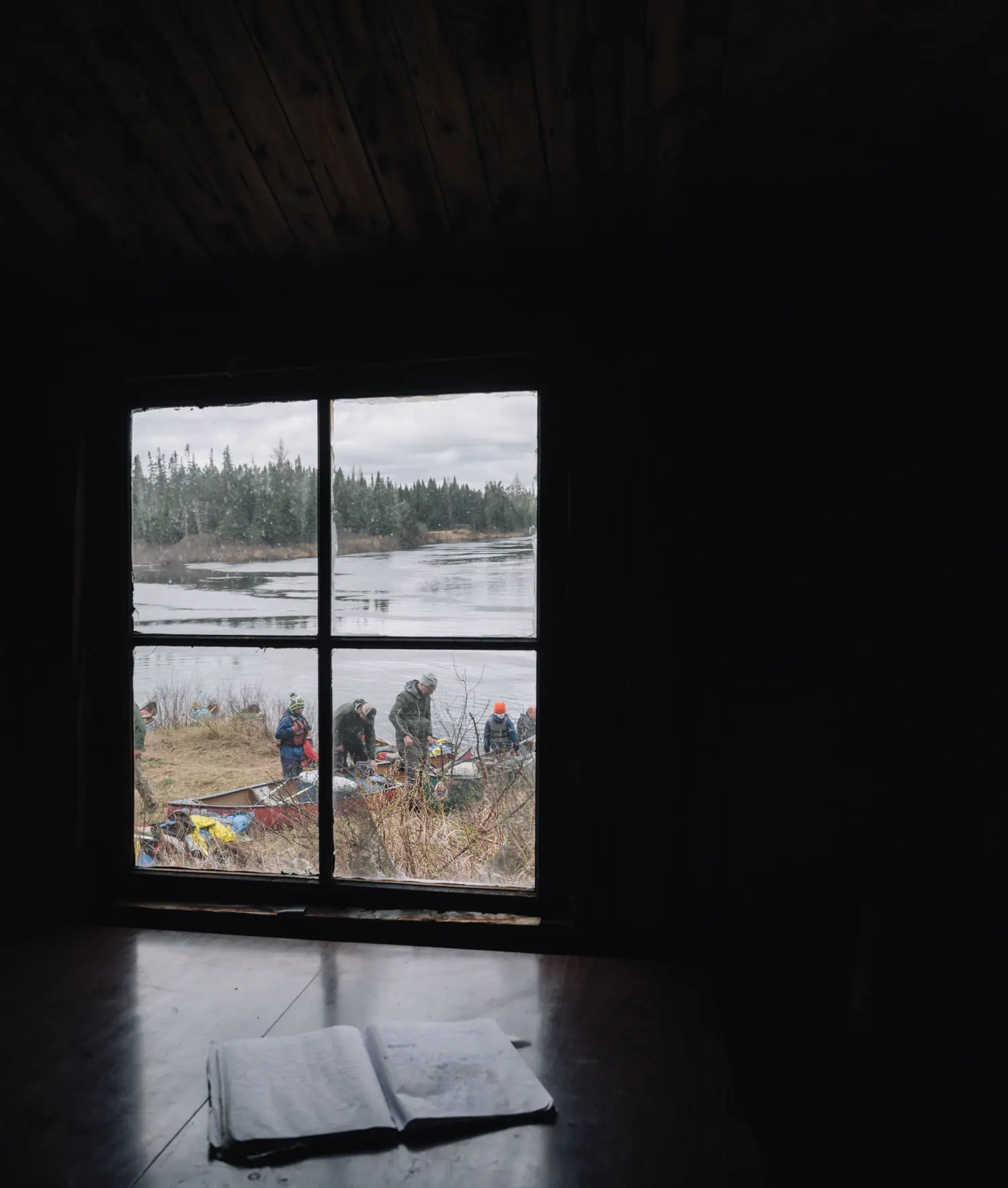 A logbook at the first-come-first-served Flaws Bogan cabin. A logbook at the first-come-first-served Flaws Bogan cabin.