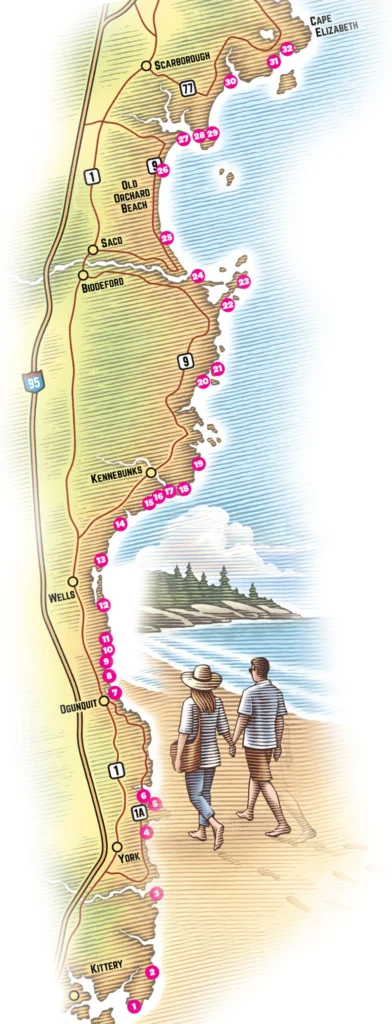Southern Maine Beaches Map