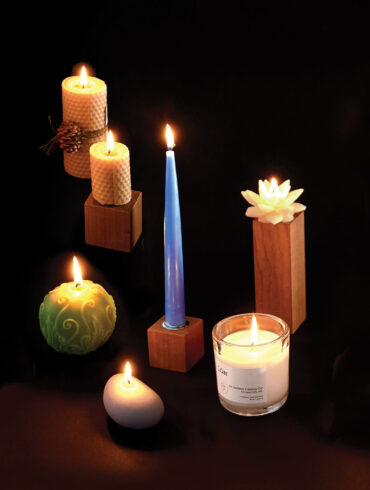 five maine-made candles