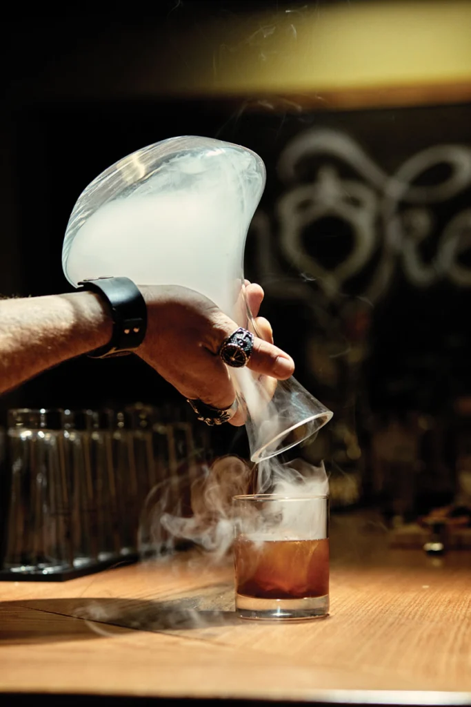 Bartender Kyle Neilson pours the signature Not Cho Libre