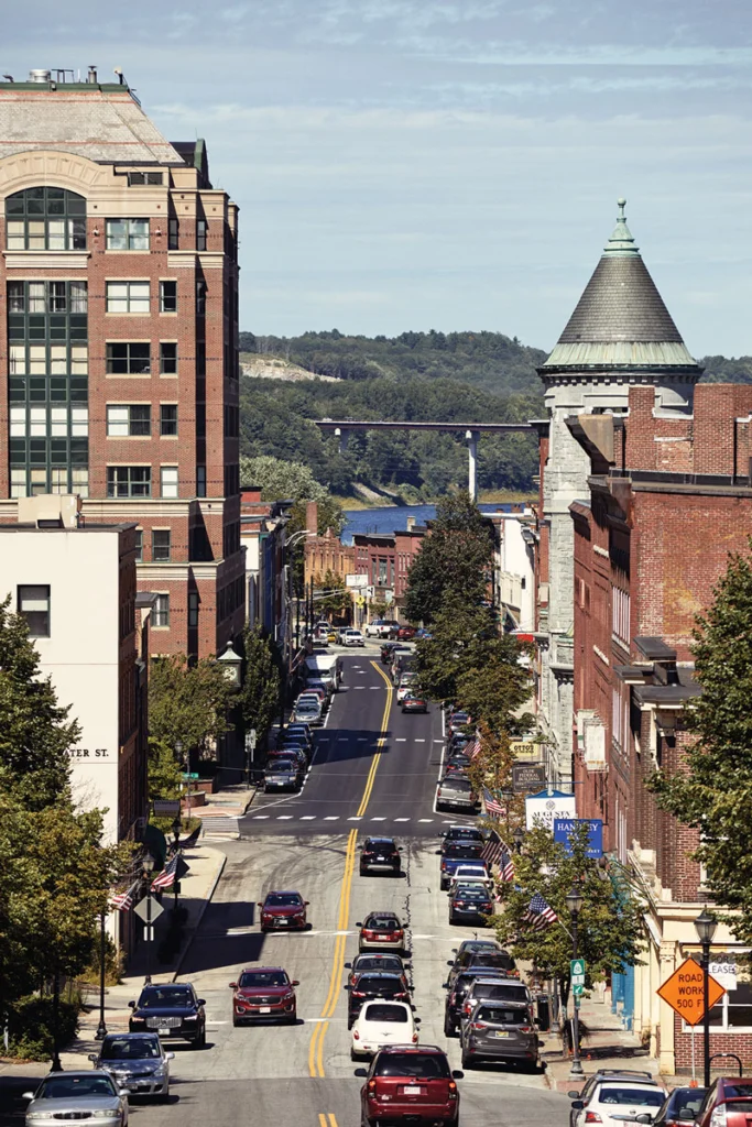 Looking north on Water Street, Augusta
