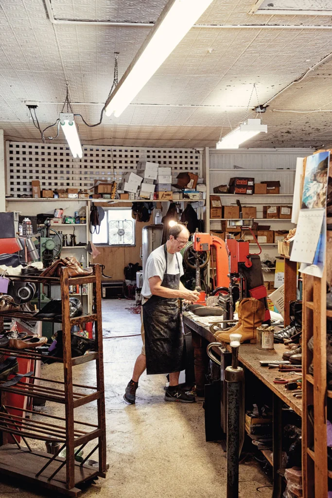 Tom LaCasse, who’s been a cobbler on Water Street for 35 years