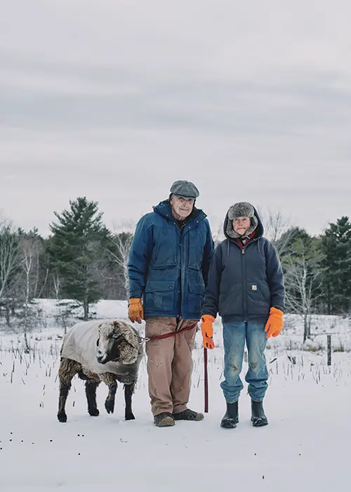 Jo Ann and Wayne Myers with one of their goats