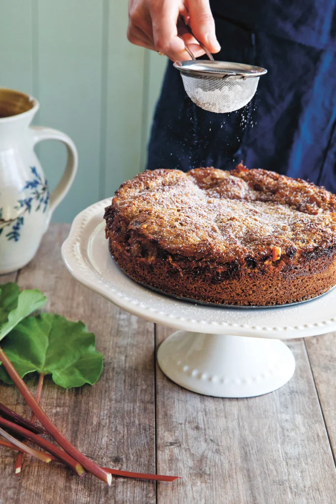 Rhubarb and Rye Cake