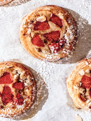 Atsuko Fujimoto’s not-your-father’s Danish, filled with strawberry–green-tea custard from Norimoto Bakery