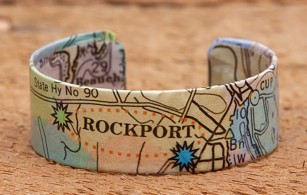 Whimsy Rockport map cuff