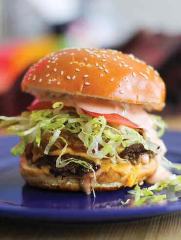 The AnchoBurger at Ancho Honey in Tenants Harbor, Maine