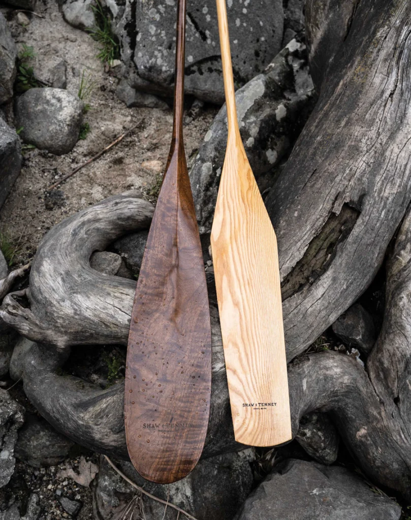 Shaw & Tenney wooden canoe paddles