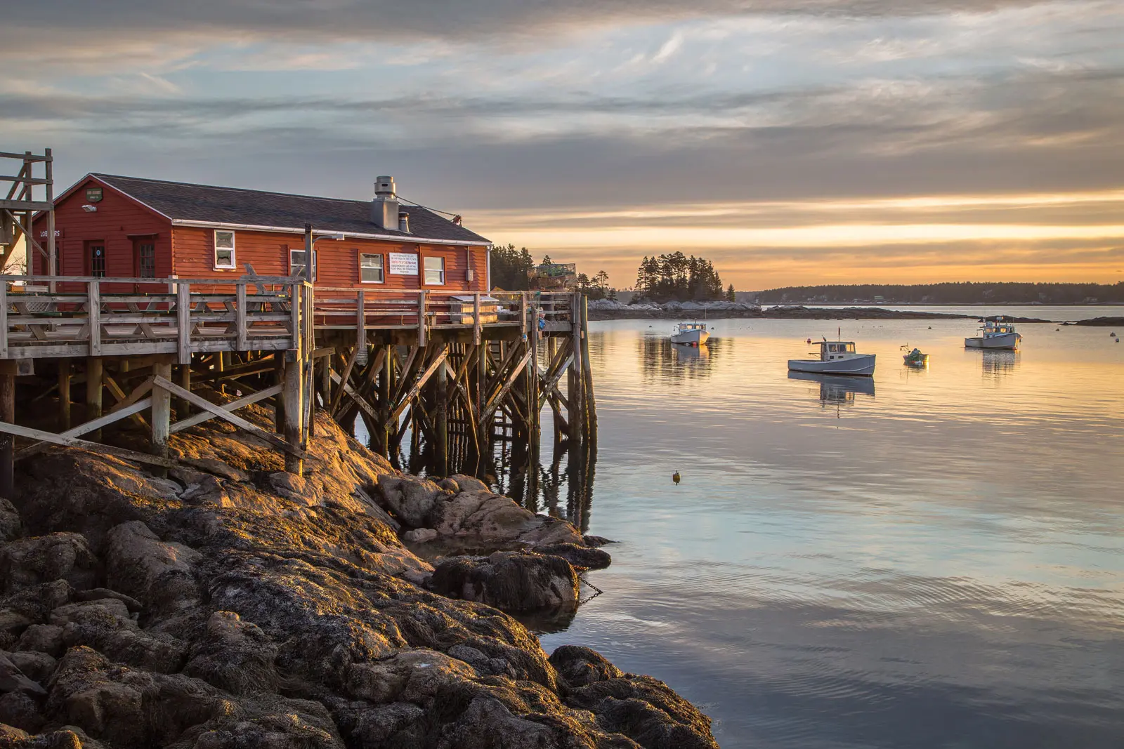 The harbor at Five Islands
