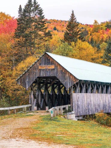 Bennett-Bean Covered Bridge in Wilsons Mills, Maine